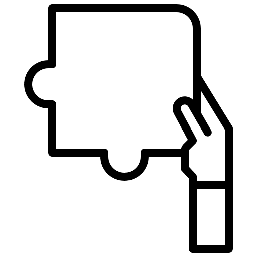 Solution puzzle design thinking creativity icon