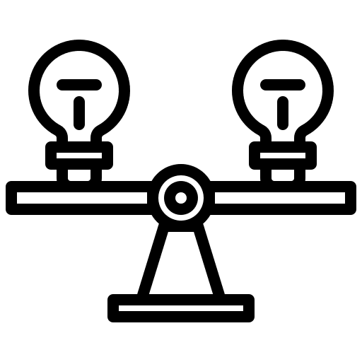 Comparison balance think comparison icon