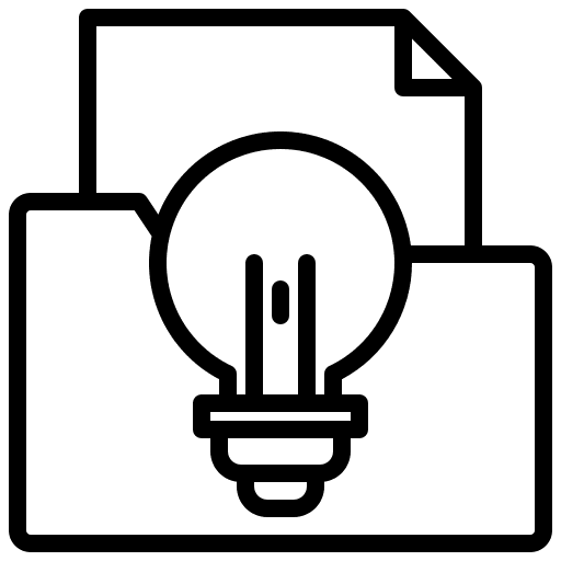 Folder design thinking creativity files and folders icon