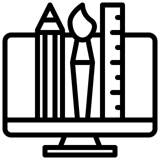 Graphic design creativity think art and design icon