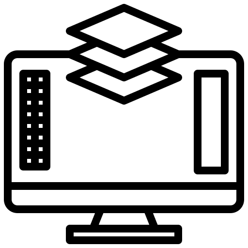 Layer art and design graphic tool graphics editor icon