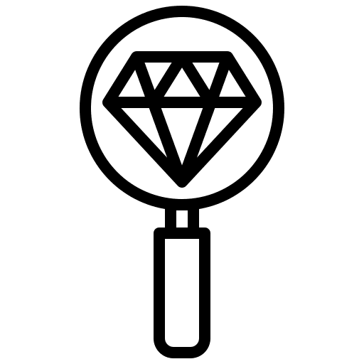 Search diamond search magnifier icon