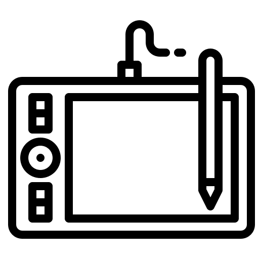Tablet pen tablet computer graphic draw icon