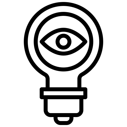 Vision light bulb eye miscellaneous icon
