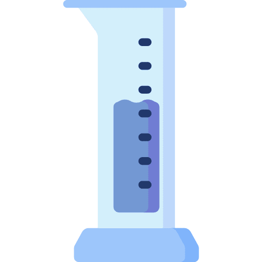 Graduated cylinder medical chemistry graduated cylinder icon