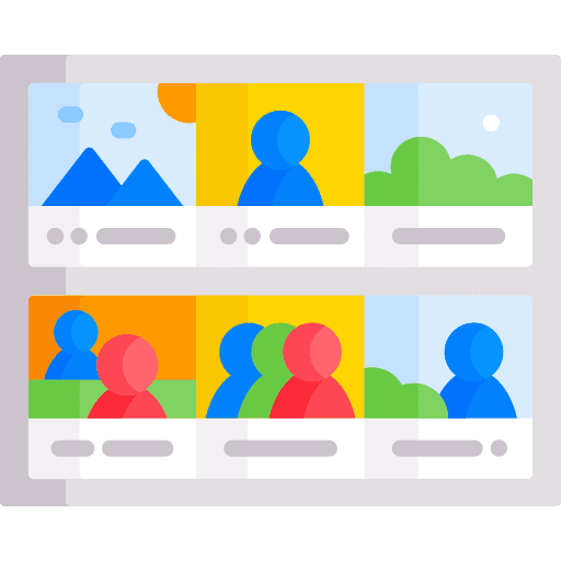 Storytelling film presentation storyboard icon