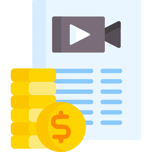 Film budget money dollar entertainment icon