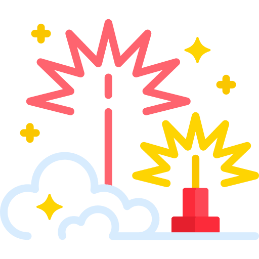 Special effects set fireworks filming icon