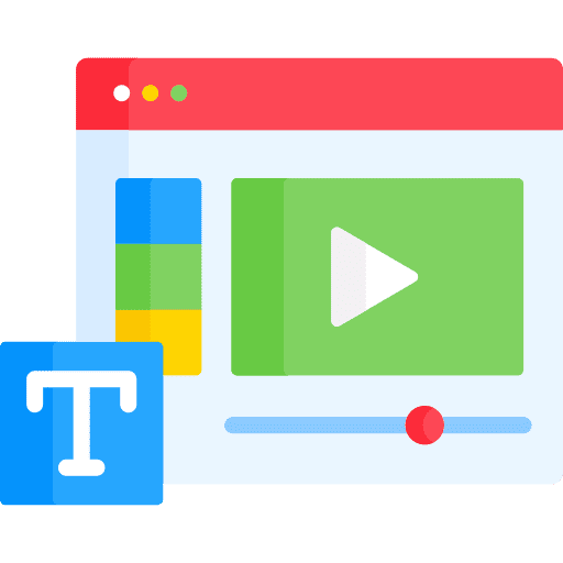 Subtitles entertainment editor movie icon