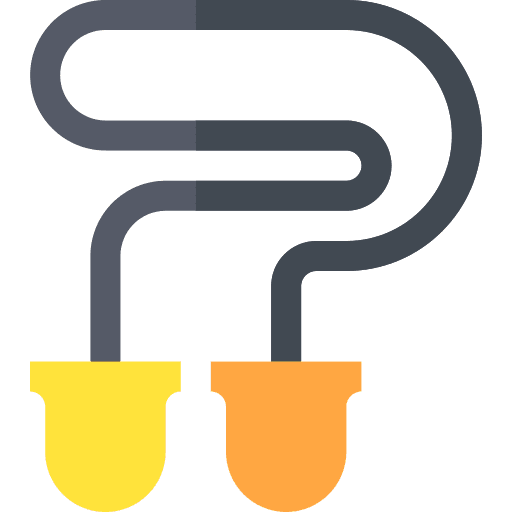 Ear plug protective equipement listen hear icon