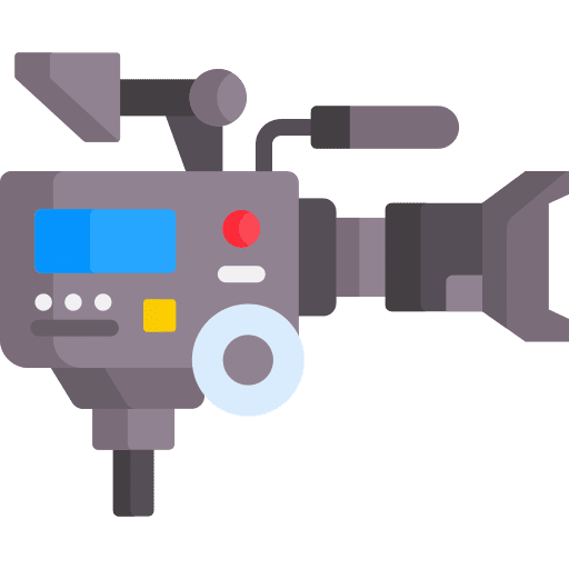 Video camera cinema photographic film ar camera icon