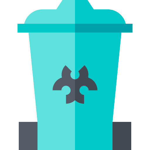Biomedical waste biohazard hazardous medical icon