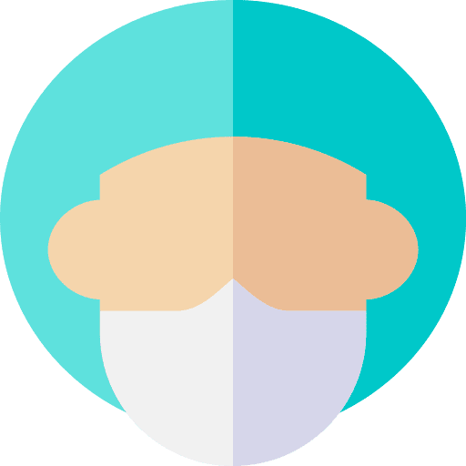 Medical mask user ppe cover icon