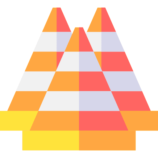 Cone urban signaling road sign icon