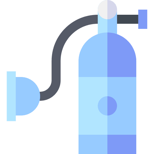 Oxygen tank medical equipment healthcare and medical oxygen tank icon