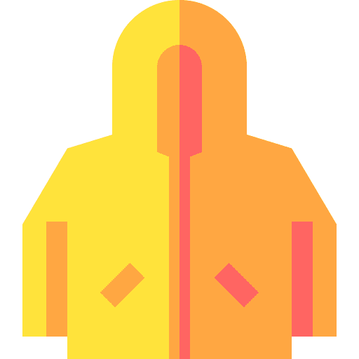 Raincoat garment clothing coat icon