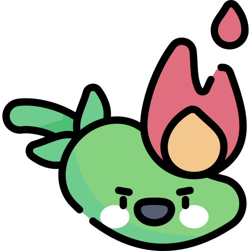 Chili hot spicy vegan icon