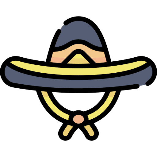 Mariachi mexican hat mariachi moustache icon