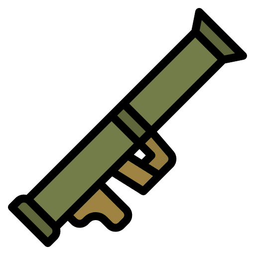 Bazooka weapon bomb army icon