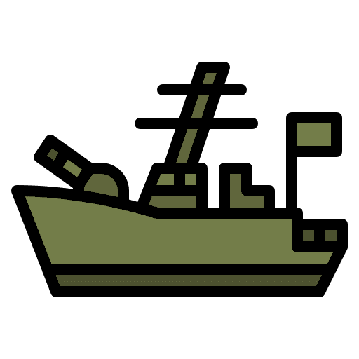 Ship boat military navy icon