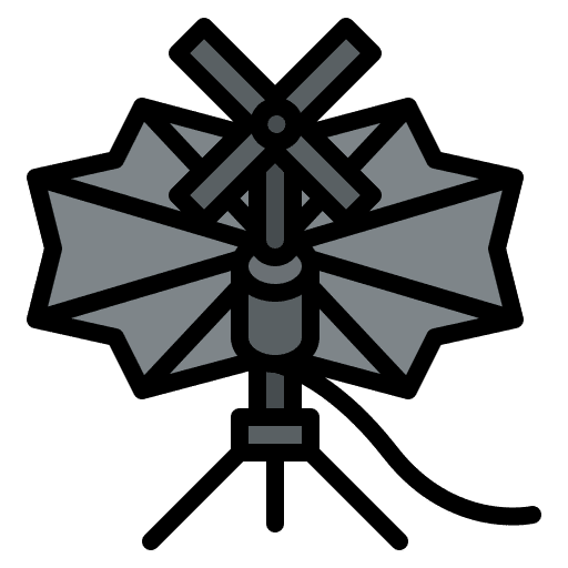 Antenna satellite network signal base icon