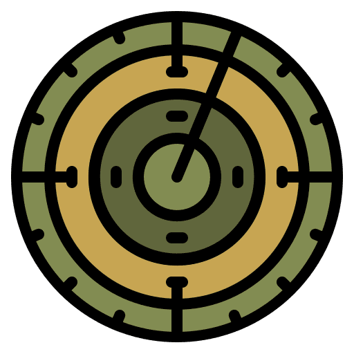 Radar technology radar army icon
