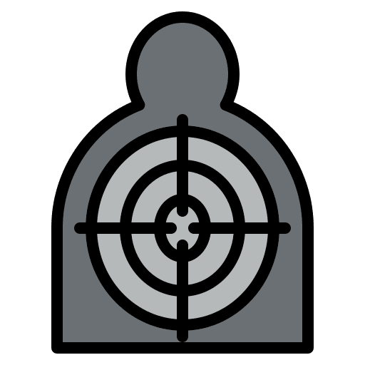 Shooting target gun target looking circular target icon