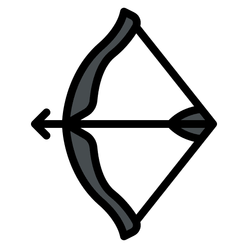 Bow sports and competition bow and arrow arrow icon