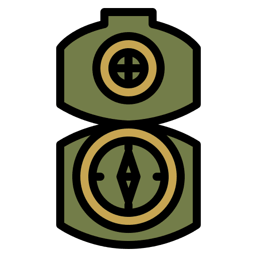 Compass circular orientation miscellaneous icon