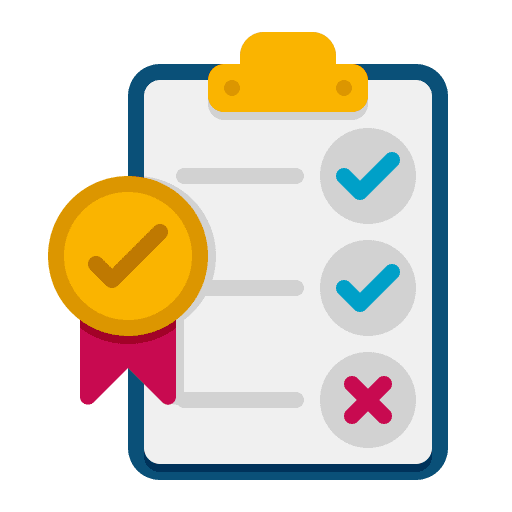 Requirements verified checklists to do list icon
