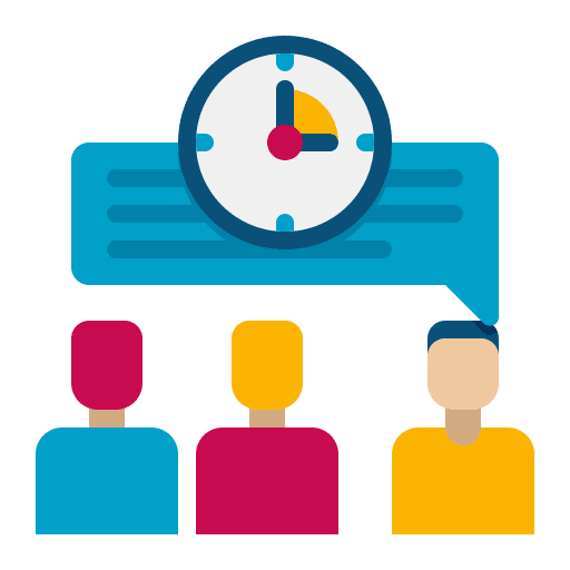 Scrum time and date sprint talk icon