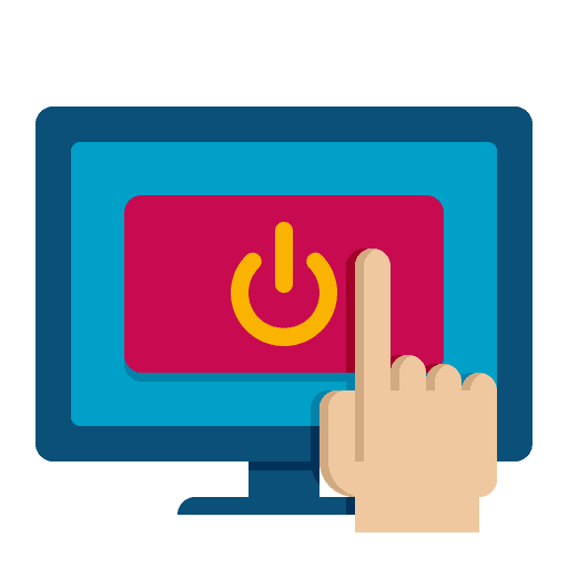 Turn off turn off power on computer icon