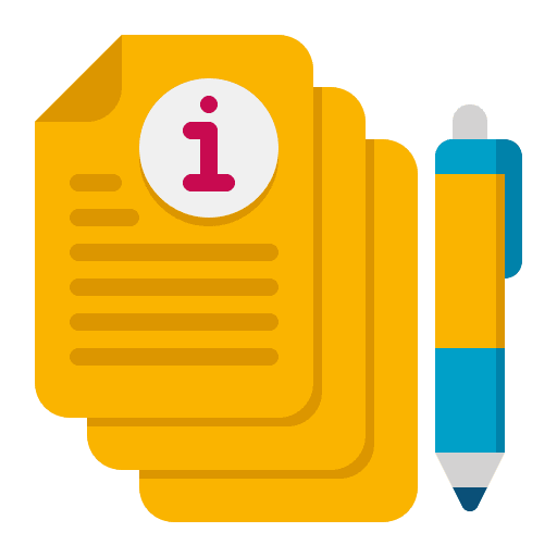 Documentation sheet contract pen icon