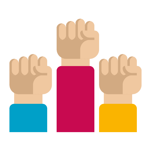 Motivated hand up motivated teamwork icon