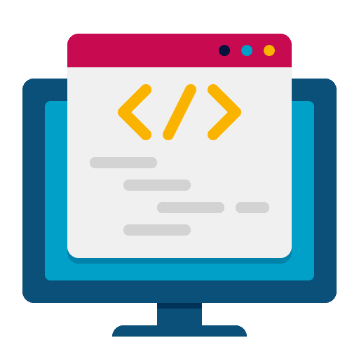 Code code multimedia web development icon