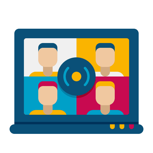 Video conference videoconference laptop meeting icon