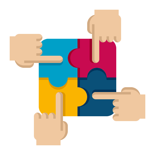 Collaboration company collaboration puzzle pieces icon