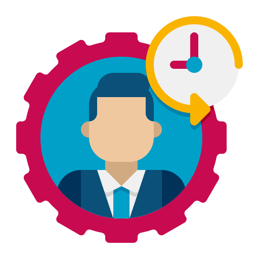 Employee man professions and jobs time icon