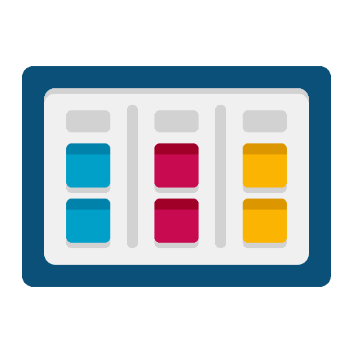 Kanban business and finance development task list icon