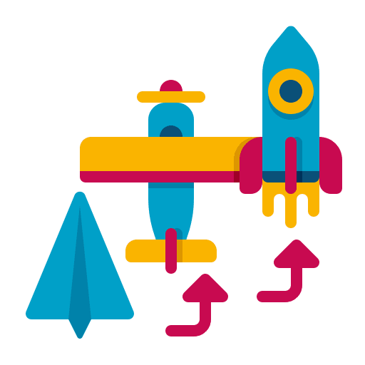 Launching rocket ship rocket launch startup icon