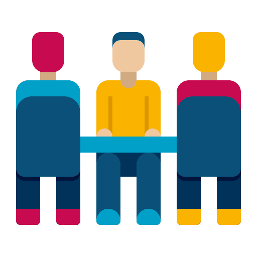 Meeting team business and finance talk icon