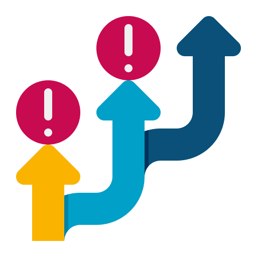 Arrow diagram growth arrow icon