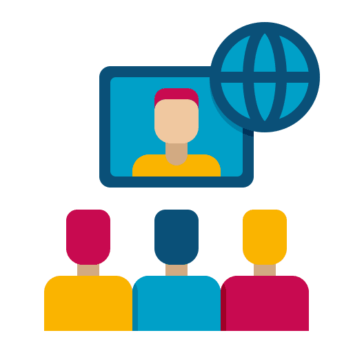 Video conference video conference computer streaming icon