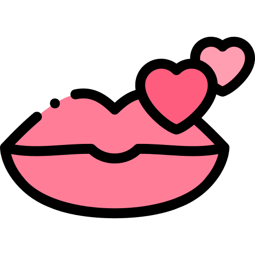 Kiss lips romantic mouth icon