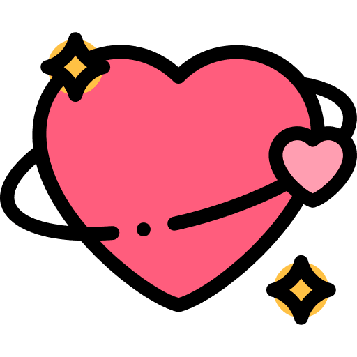 Love stars sparkling valentines day icon