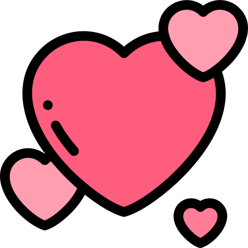 Valentines day heart loving like icon