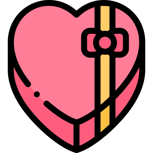 Gift heart christmas presents surprise icon