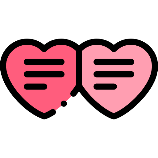 Card love letter heart valentines day icon