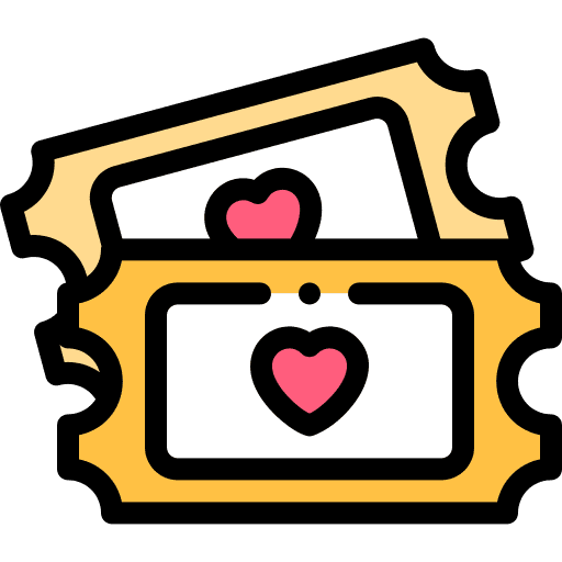 Tickets camera valentines day tickets icon