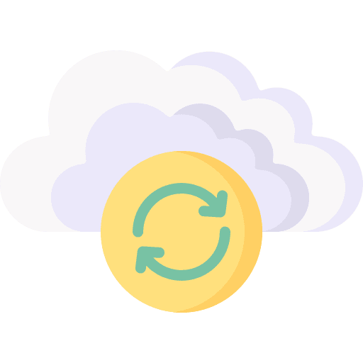 Cloud sync cloud computing data sync icon